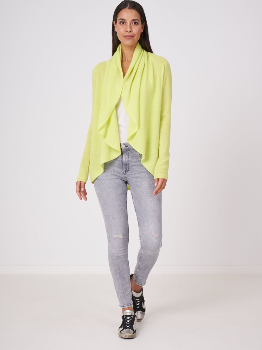 Offene Strickjacke mit Schalkragen aus Bio-Kaschmir image number 113