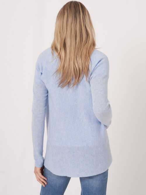 Offene Strickjacke mit Schalkragen aus Bio-Kaschmir