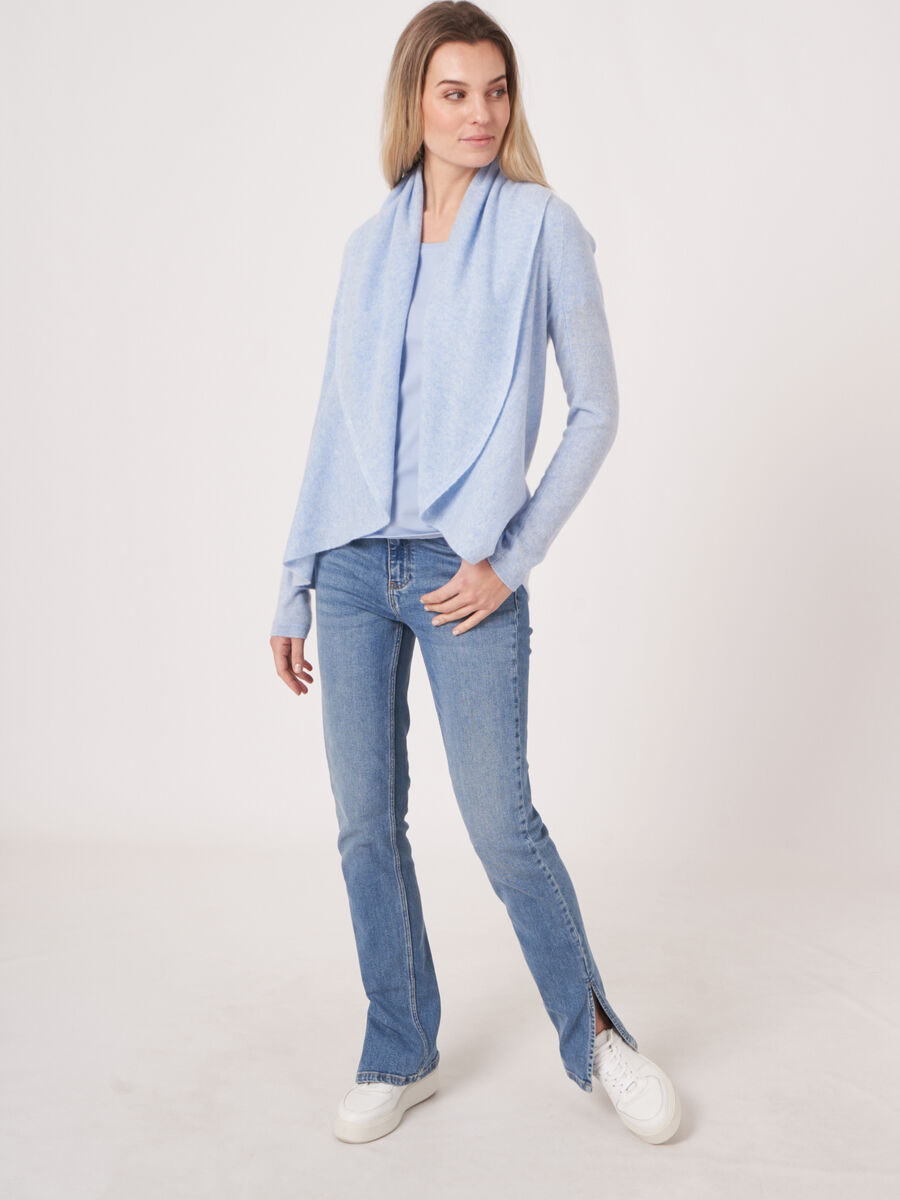 Offene Strickjacke mit Schalkragen aus Bio-Kaschmir image number 141