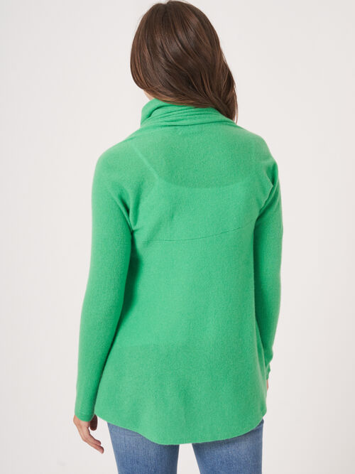 Gilet ouvert &agrave; col ch&acirc;le en cachemire biologique