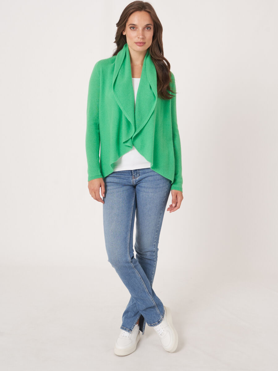 Offene Strickjacke mit Schalkragen aus Bio-Kaschmir image number 147