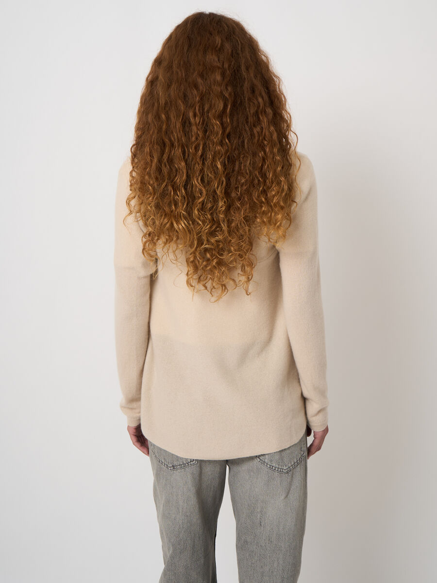 Shawl collar 100% organic cashmere cardigan image number 4