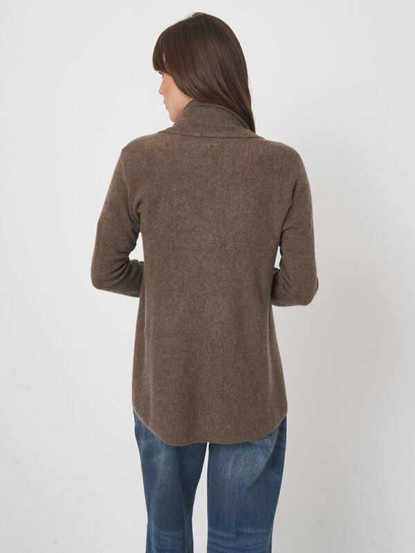 Gilet ouvert en cachemire bio à col châle image number 4
