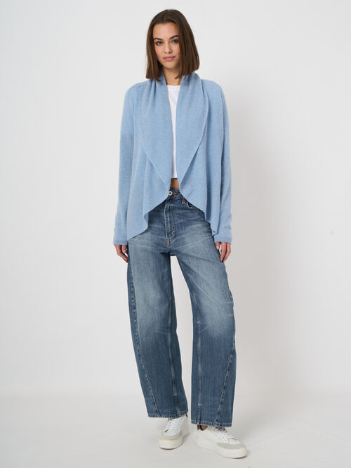 Shawl collar 100% organic cashmere cardigan