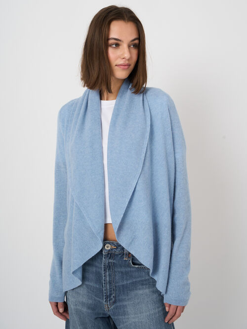 Shawl collar 100% organic cashmere cardigan