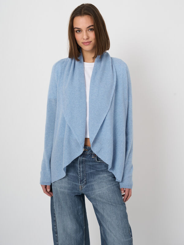 Cardigan van 100% biologisch kasjmier met sjaalkraag image number 3