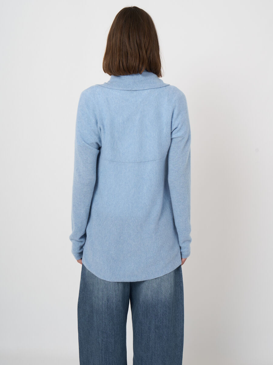 Shawl collar 100% organic cashmere cardigan image number 4