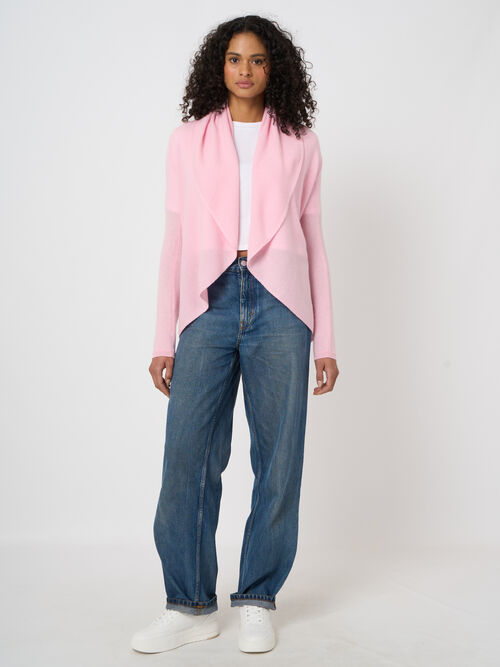 Shawl collar 100% organic cashmere cardigan