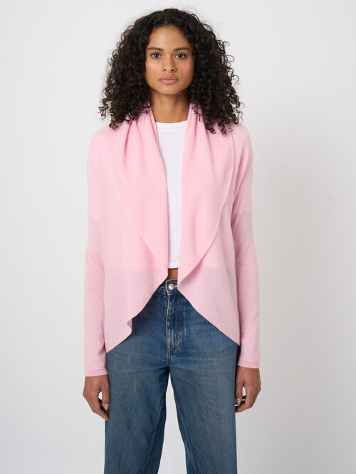 Shawl collar 100% organic cashmere cardigan