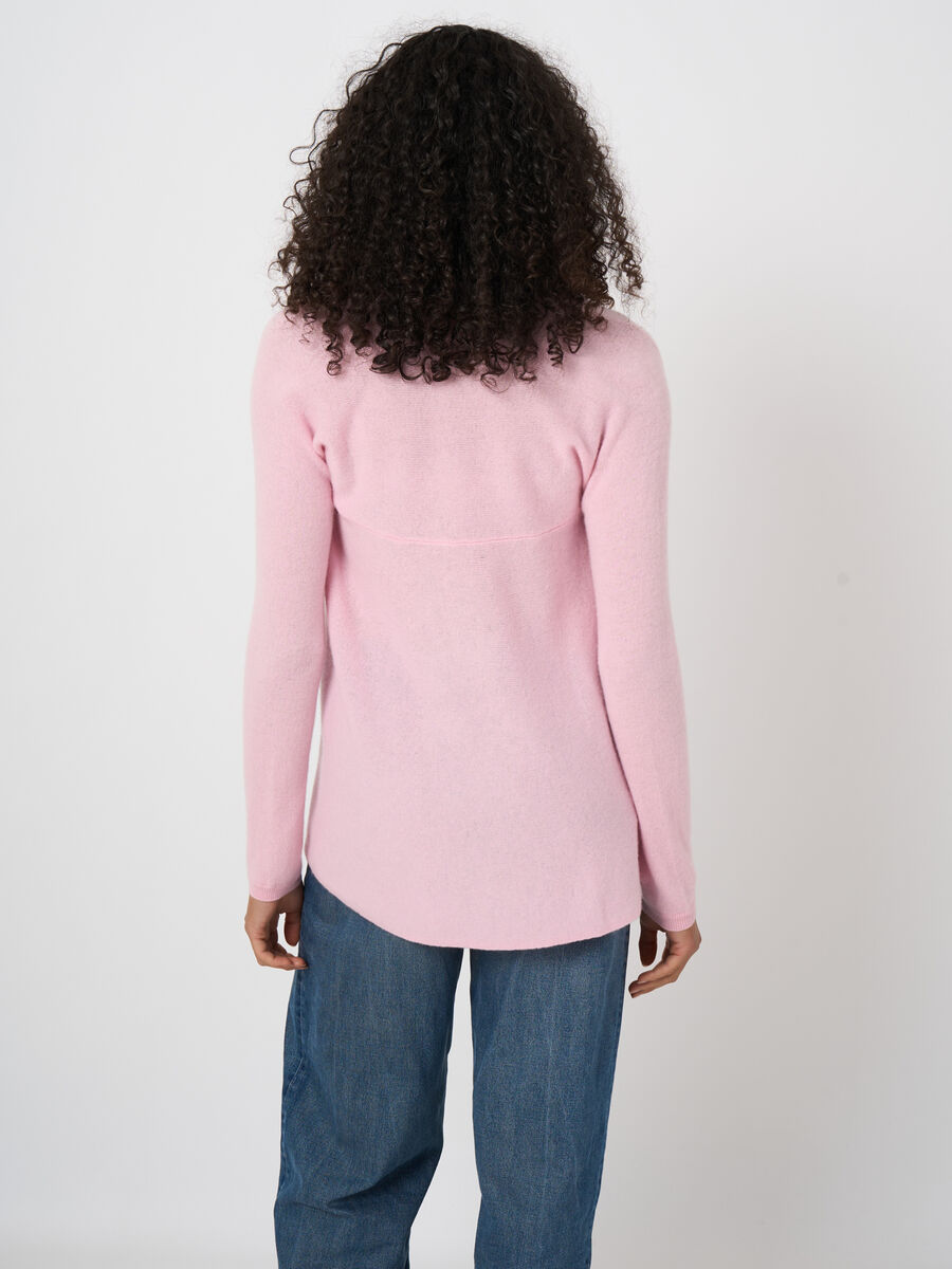 Shawl collar 100% organic cashmere cardigan image number 3