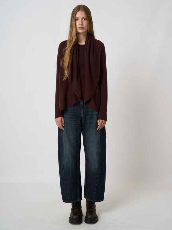 Organic Cashmere Shawl-Collar Cardigan image number 2