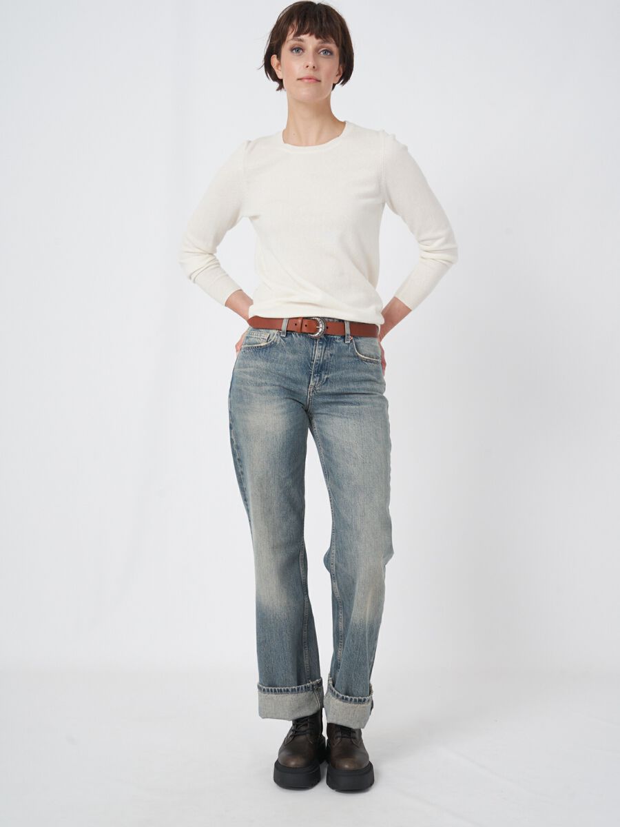 Pull col rond en cachemire biologique image number 4