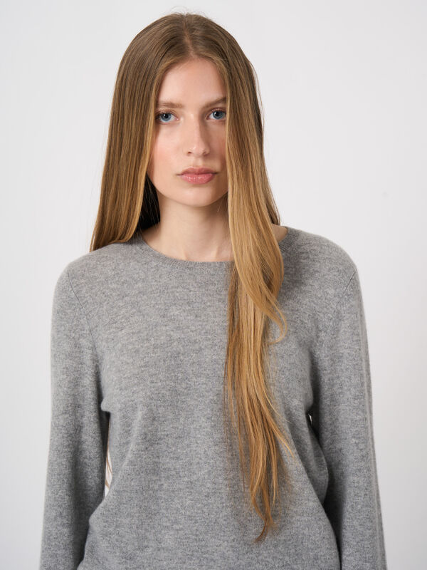 Basic-Bio-Kaschmir-Pullover mit Rundhalsausschnitt image number 1