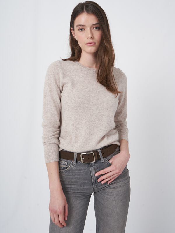 Pull col rond en cachemire biologique image number 0