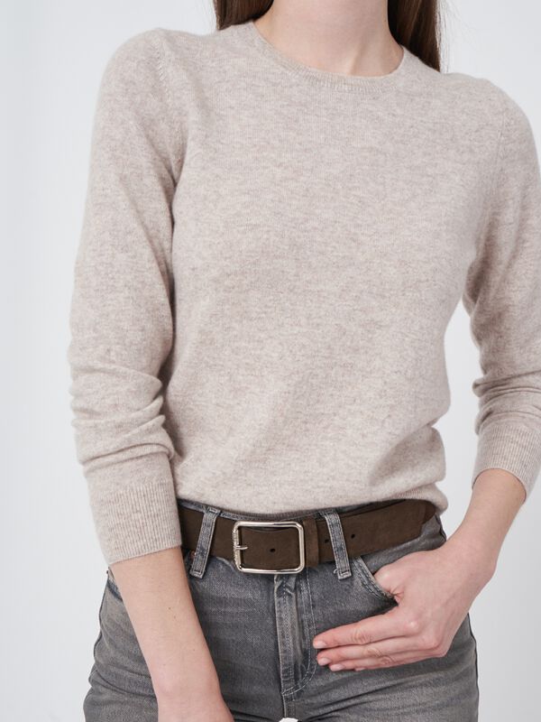 Pull col rond en cachemire biologique image number 1