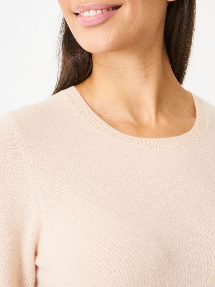 Basic organic cashmere sweater with round neckline image number 99