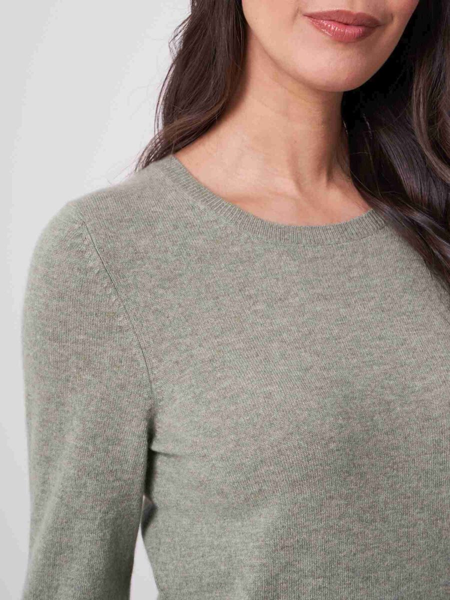 Basic organic cashmere sweater with round neckline image number 123