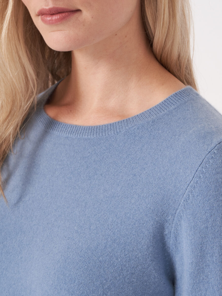 Basic organic cashmere sweater with round neckline image number 79