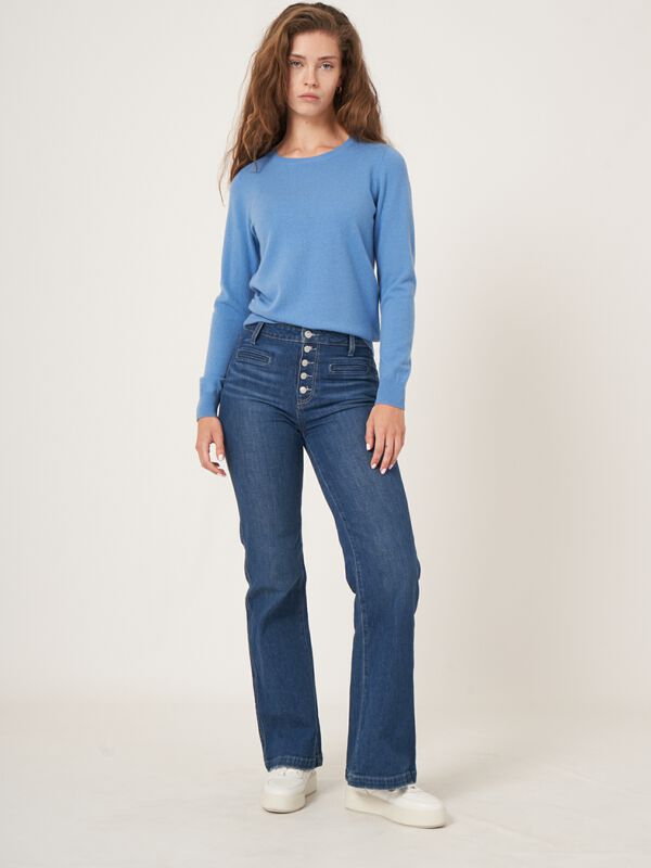 Basic-Bio-Kaschmir-Pullover mit Rundhalsausschnitt image number 5