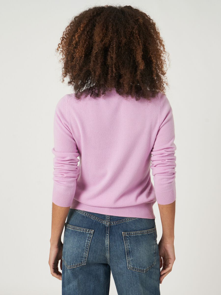 Basic organic cashmere sweater with round neckline image number 68