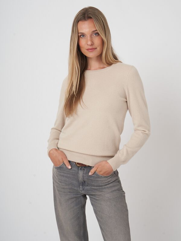 Basic-Bio-Kaschmir-Pullover mit Rundhalsausschnitt image number 2