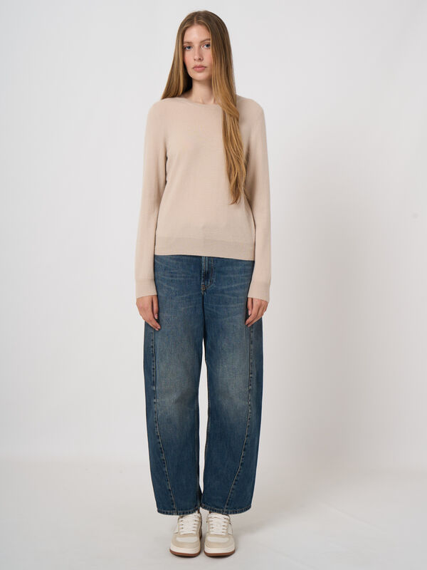 Basic-Bio-Kaschmir-Pullover mit Rundhalsausschnitt image number 2