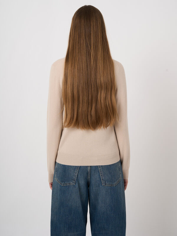 Basic-Bio-Kaschmir-Pullover mit Rundhalsausschnitt image number 3