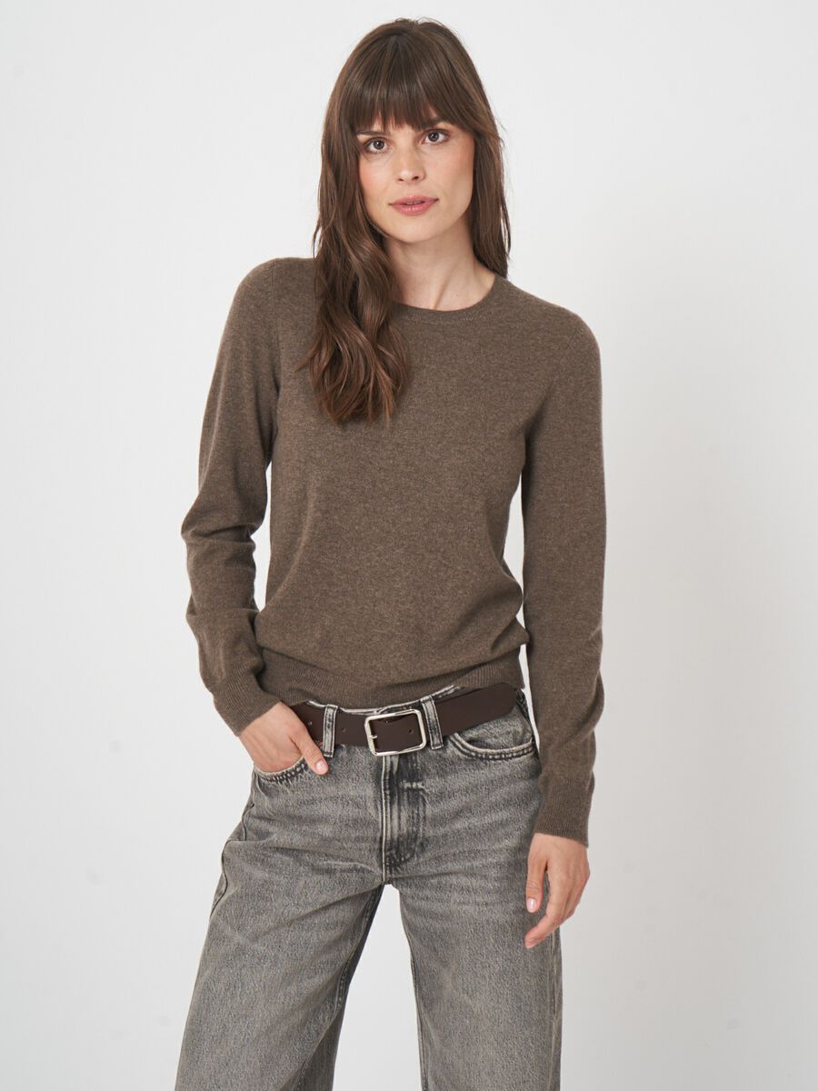Basic-Bio-Kaschmir-Pullover mit Rundhalsausschnitt image number 0