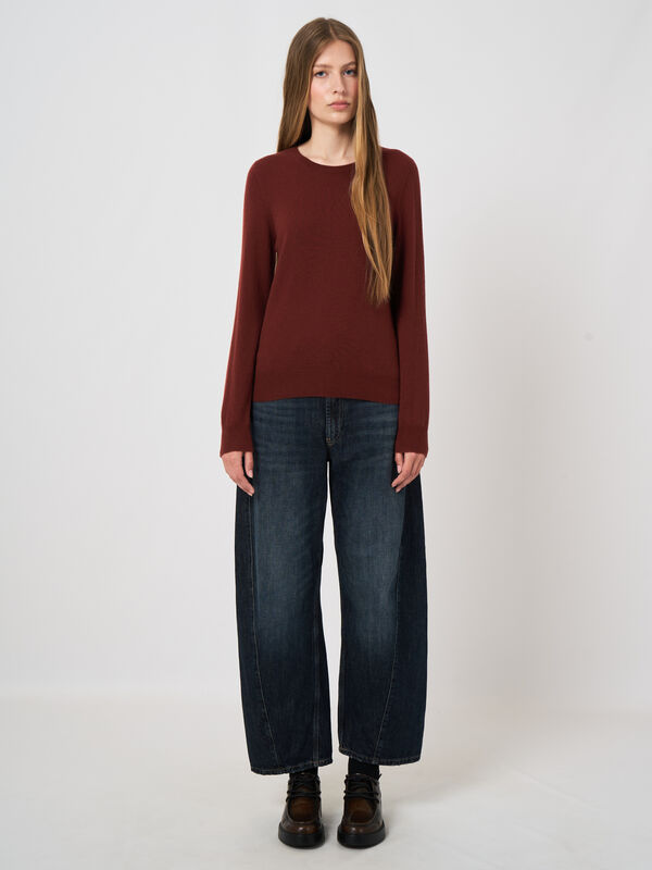 Feinstrick-Kaschmirpullover mit Rundhalsausschnitt image number 2