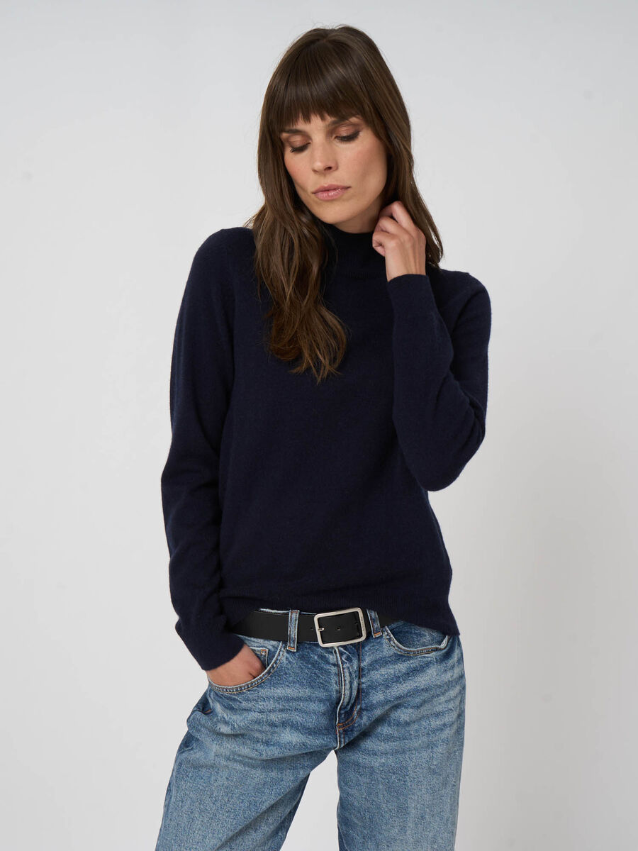Cashmere trui met opstaande kraag image number 2