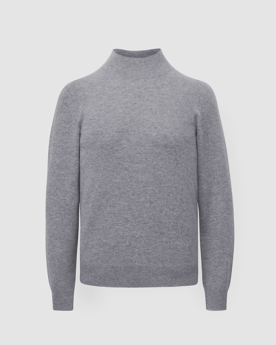 Cashmere trui met opstaande kraag image number 1