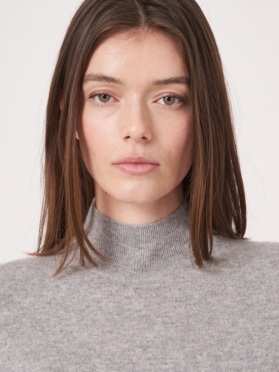 Cashmere trui met opstaande kraag image number 2