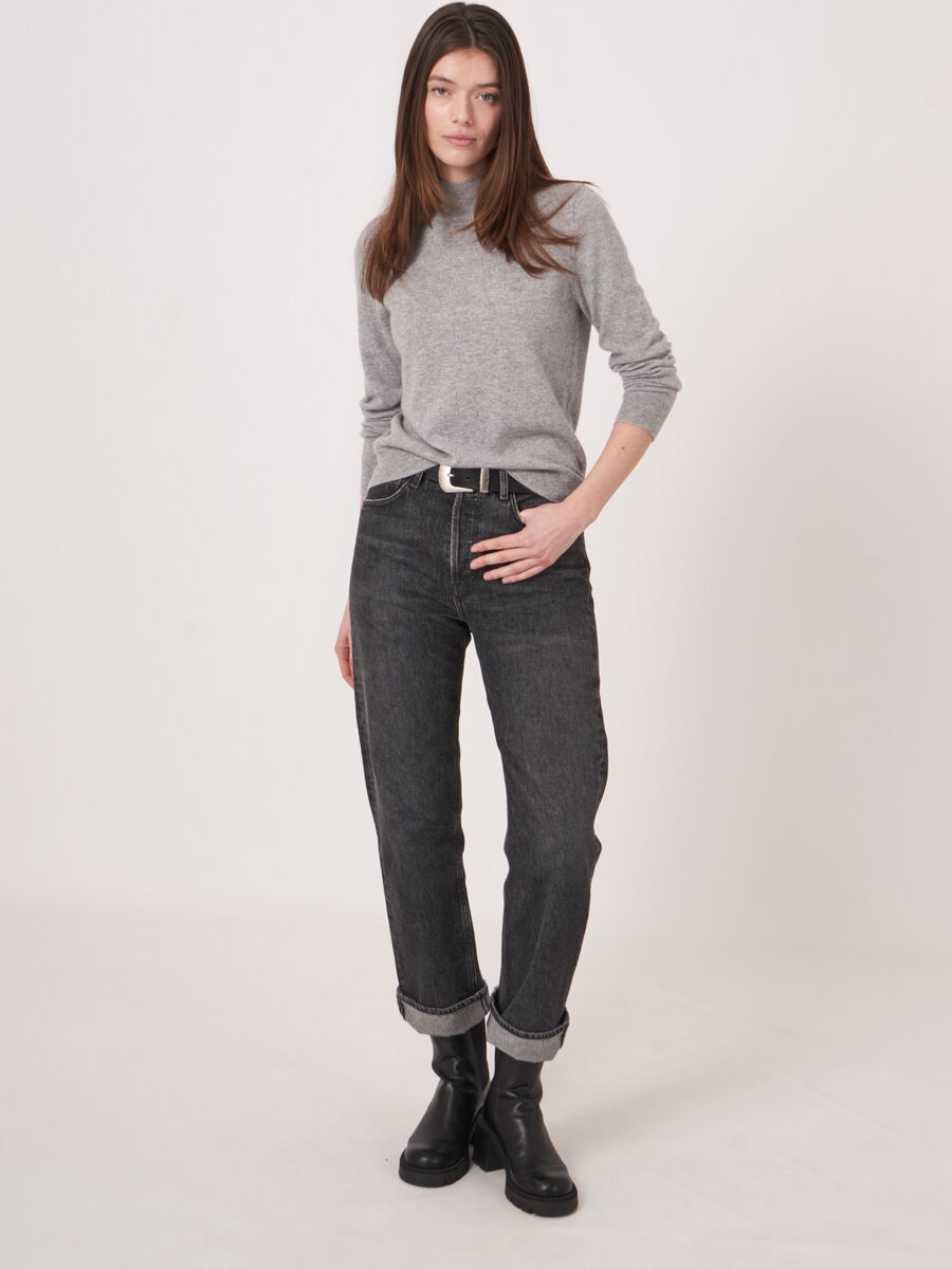 Cashmere trui met opstaande kraag image number 5