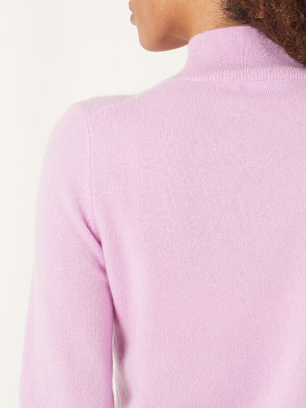 Feinstrickpullover aus Bio-Kaschmir mit geripptem Stehkragen image number 5