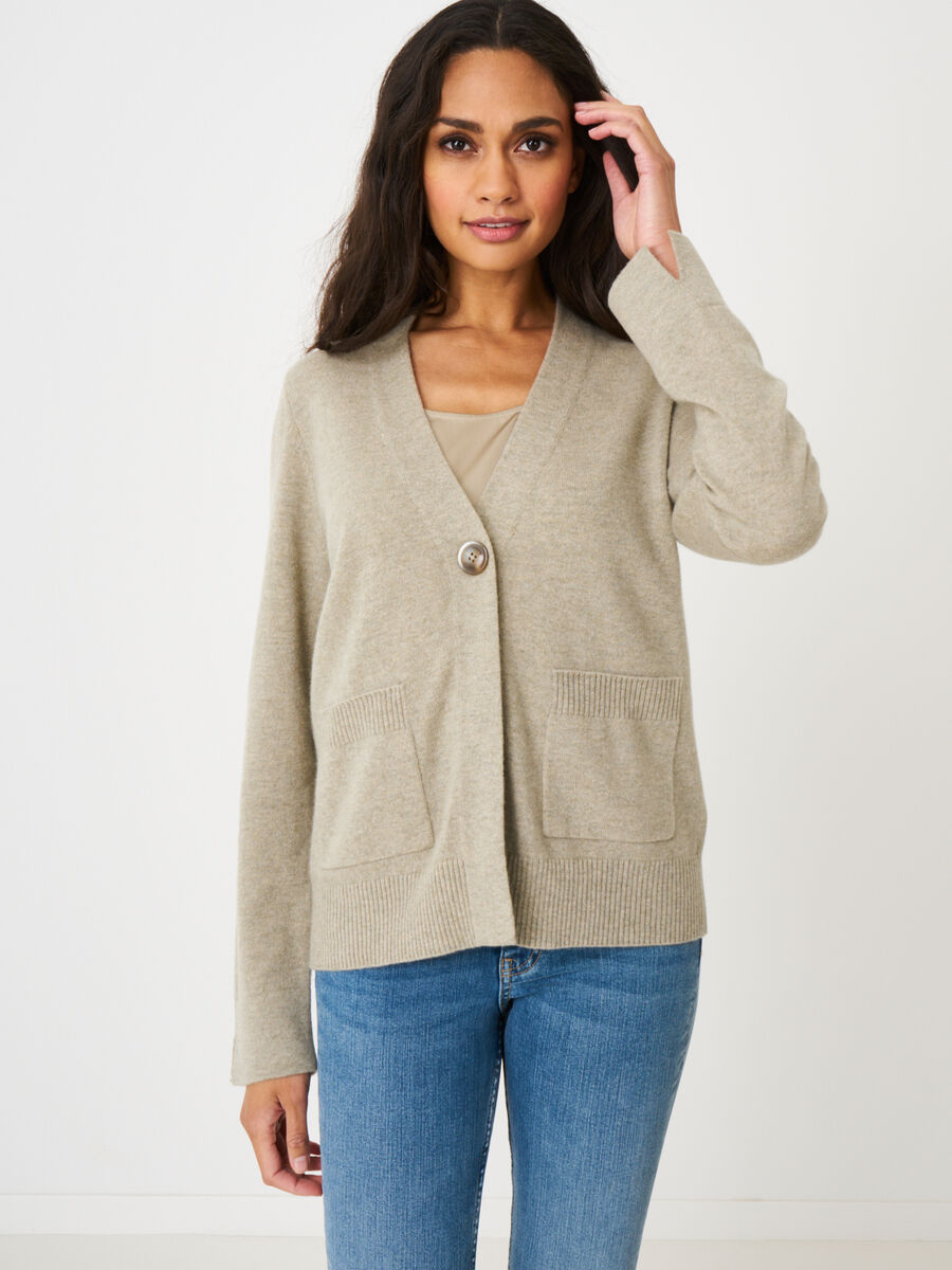 Bio-Kaschmir-Cardigan mit Fronttaschen image number 0