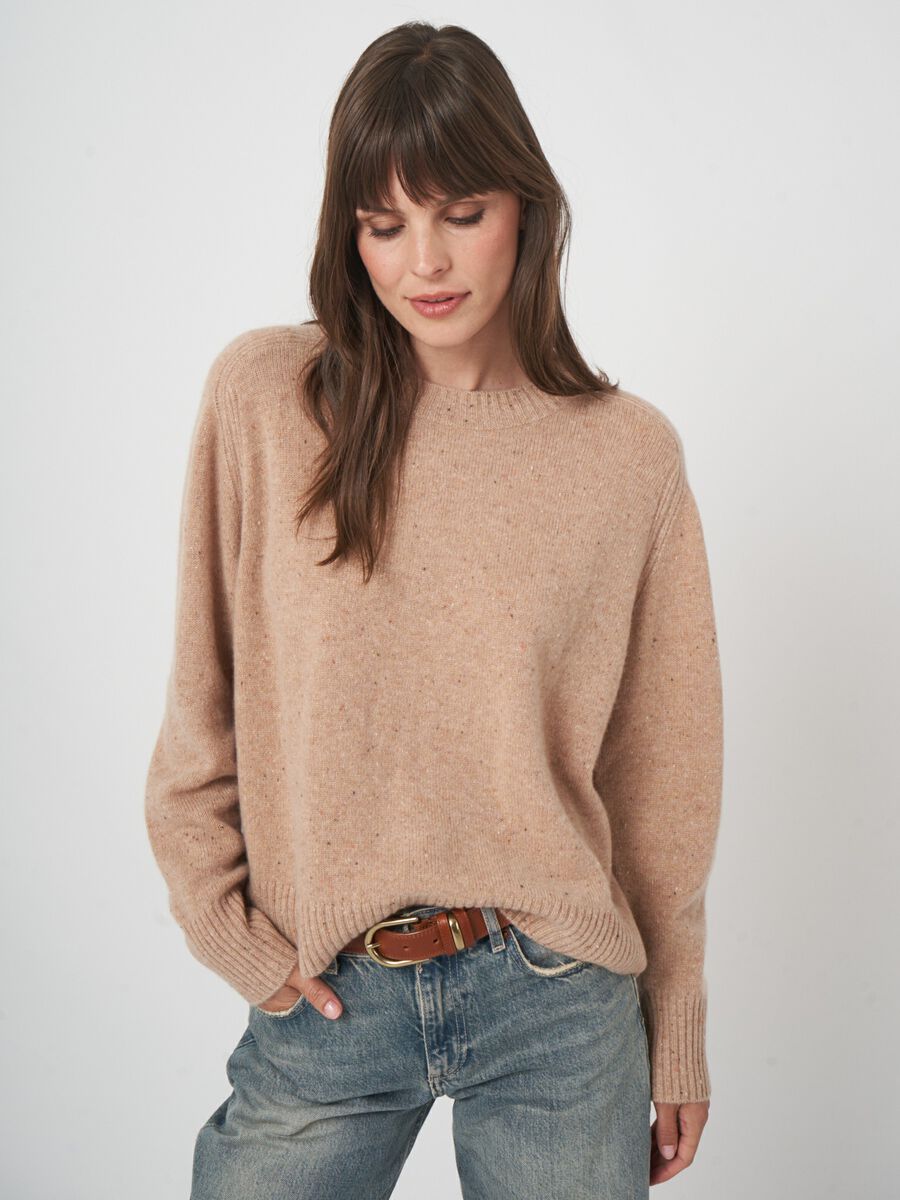 Bio-Kaschmir-Pullover mit Tweedgarn image number 0