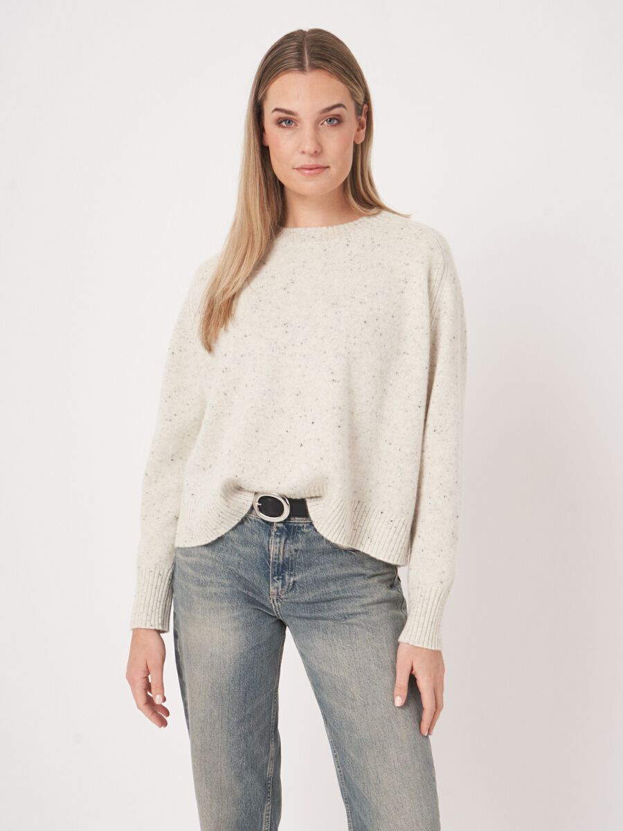 Pull en cachemire tweedé image number 4