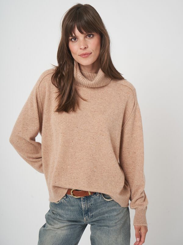 Pull boxy en cachemire tweed image number 2