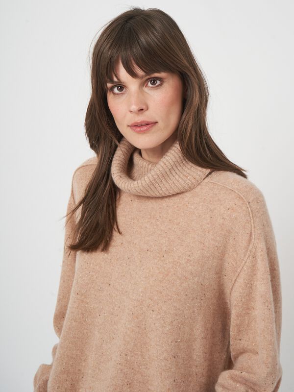 Pull boxy en cachemire tweed image number 3