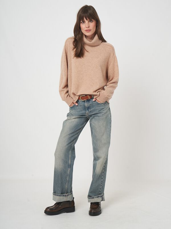 Pull boxy en cachemire tweed image number 5