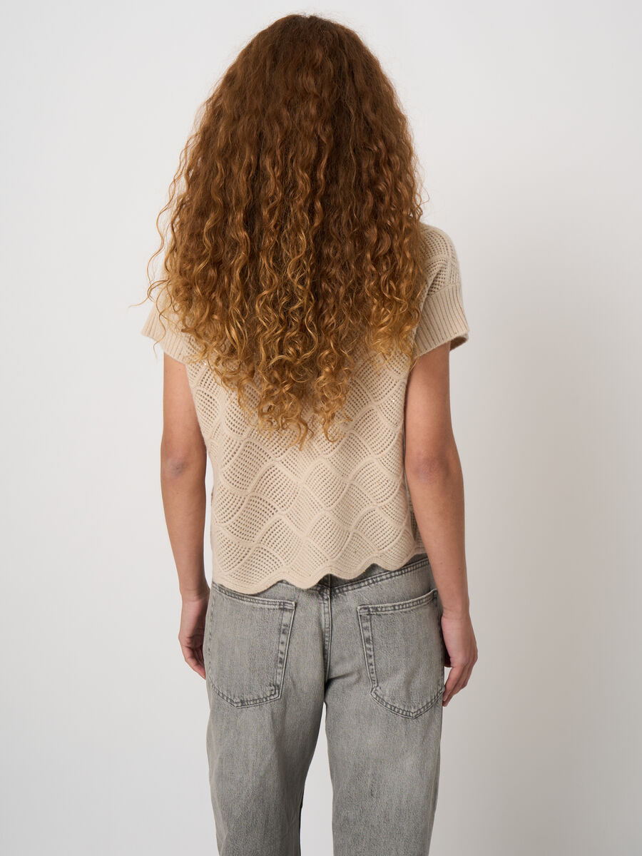 Pointelle-knit cashmere sweater image number 3