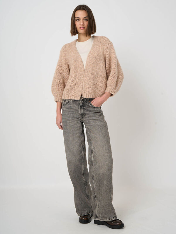 Cardigan en pur cachemire &agrave; grosse maille image number 9