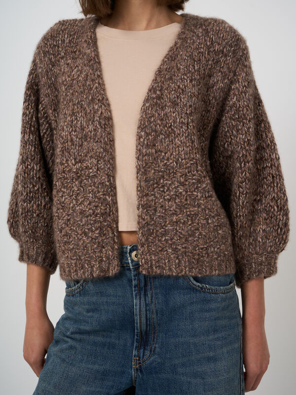 Cardigan en pur cachemire &agrave; grosse maille image number 1