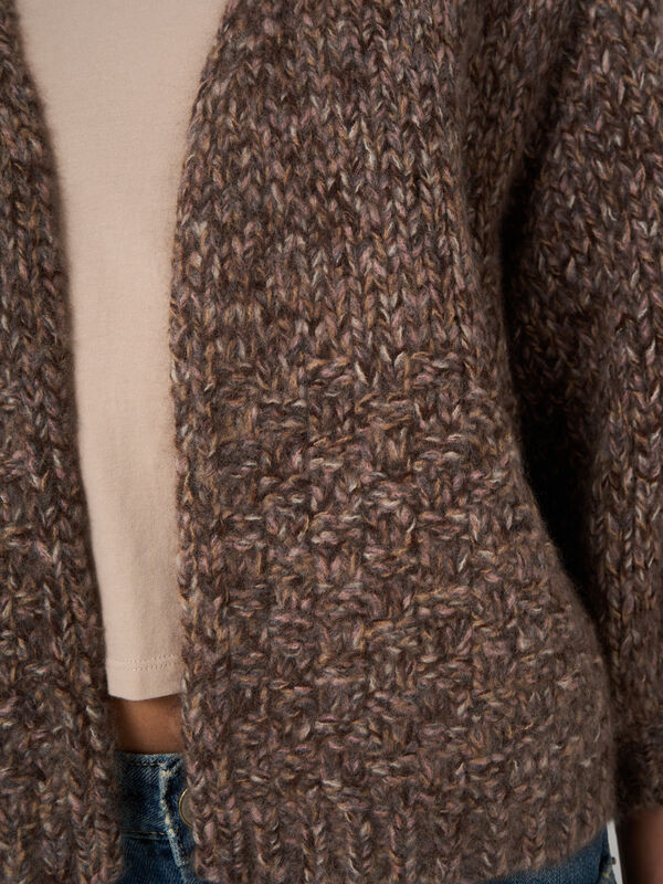 Cardigan en pur cachemire &agrave; grosse maille image number 2