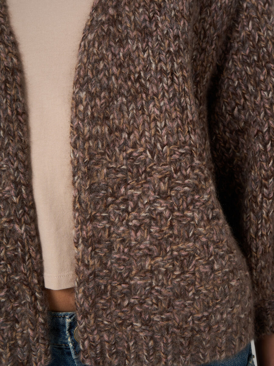 Grobstrick-Kaschmirjacke mit V-Ausschnitt image number 2