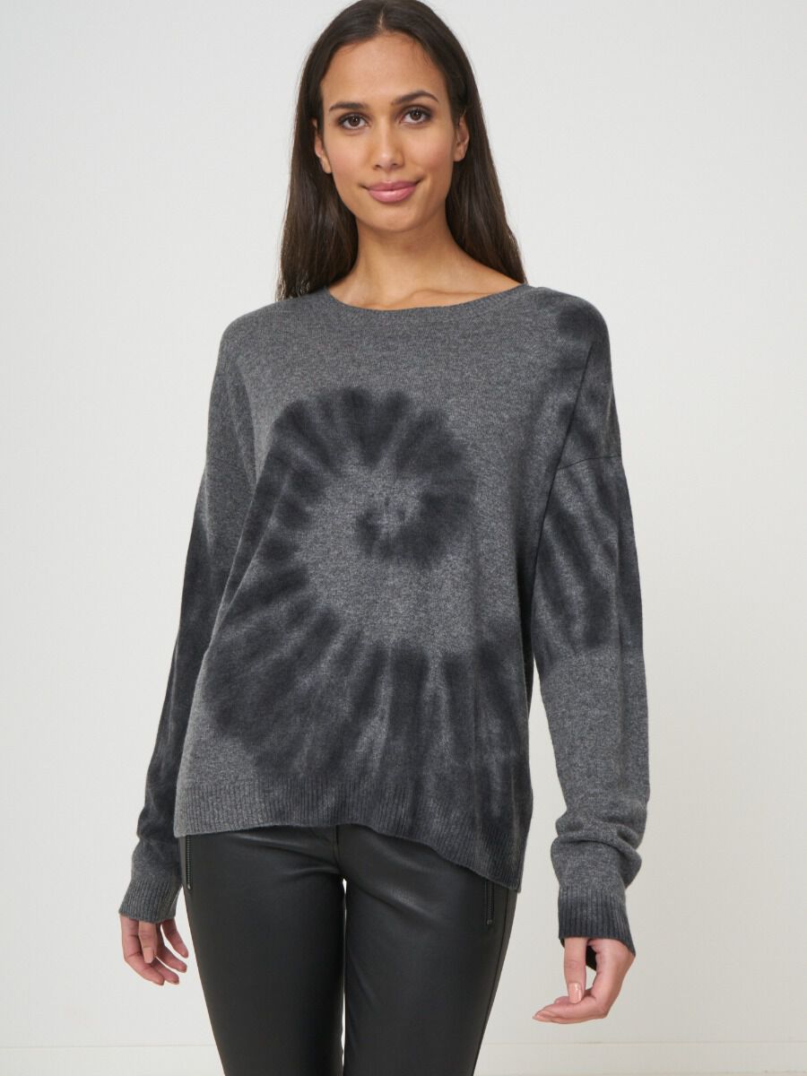 Tie dye organic cashmere pullover image number 0