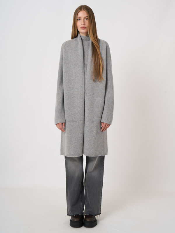 Shawl-Collar Organic Cashmere Cardigan image number 0