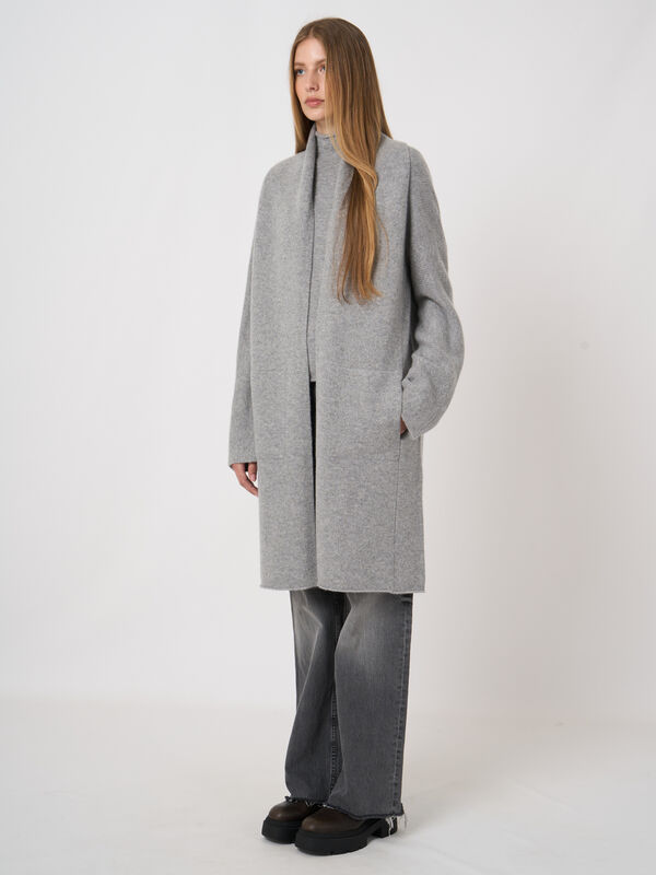 Shawl-Collar Organic Cashmere Cardigan image number 1
