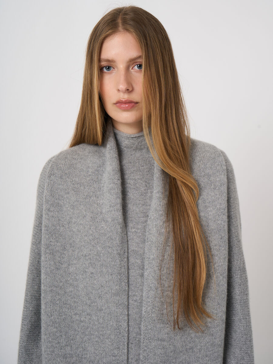 Grobstrick-Kaschmirjacke mit Schalkragen image number 2