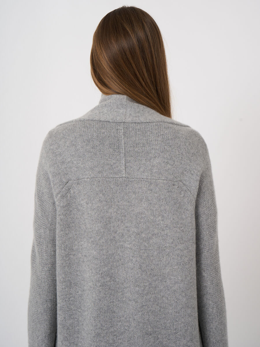 Grobstrick-Kaschmirjacke mit Schalkragen image number 3